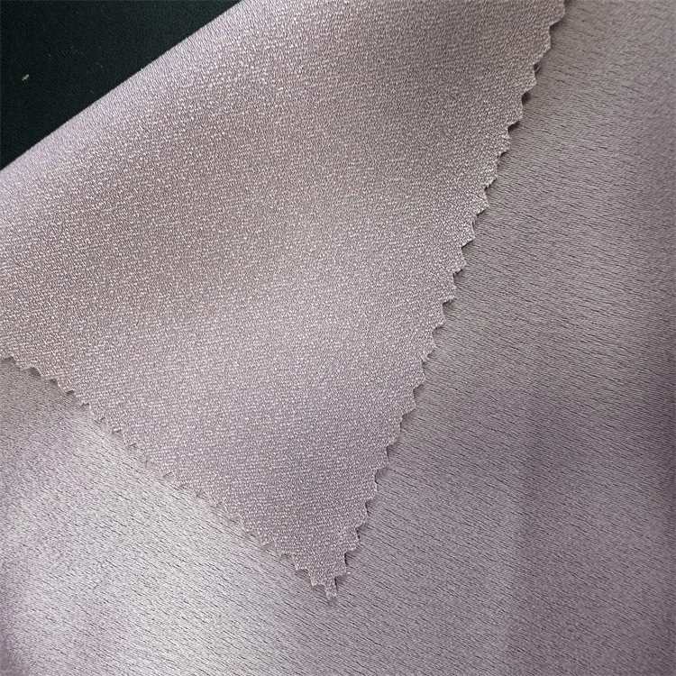 hot sale black side moss crepe satin fabric women dress fabric polyester fabric fashion