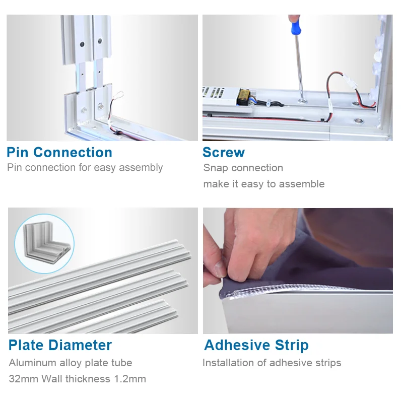 High Quality Quick Setup Portable Aluminum Trade Show Equipment Display Light Box Exhibition Booth