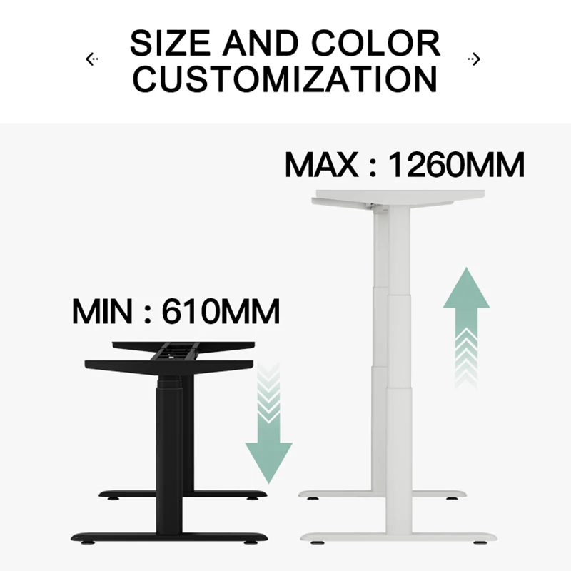 Best Price Practical Healthy Ergonomic Computer Adjustable Electric Stand up Desk Office Desk Computer Desk Sit to Stand Table
