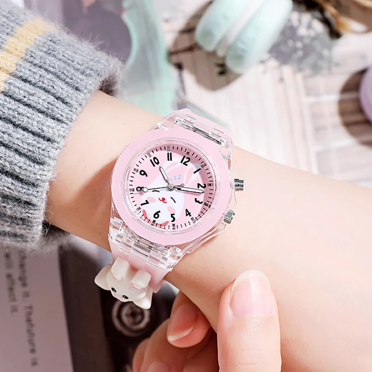 Милые Мультяшные наручные часы с подсветкой материалы для детей лучшие подарки детские цифровые