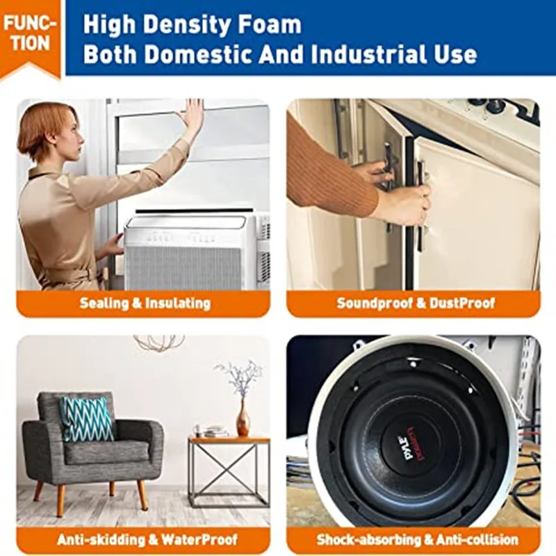 JYD  EVA sponge single-sided tape shockproof foam sealant strip 1-10MM foam  sound insulation anti-collision foam seal strip