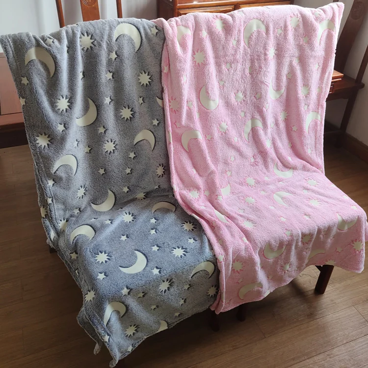 Glow in The Dark Throw Christmas Birthday Unique Gifts Kids Blanket