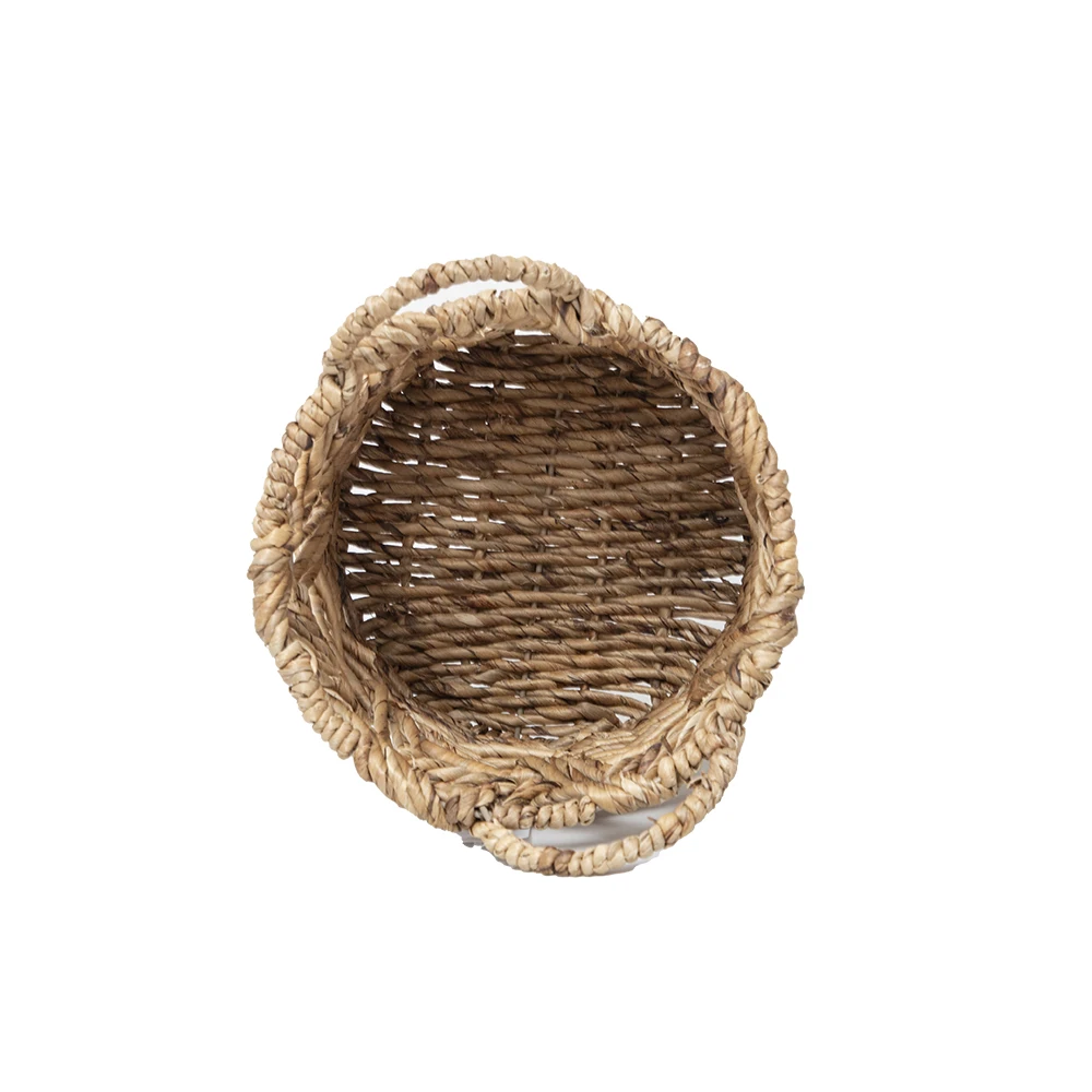 Hot-selling Water Hyacinth Paper Rope Hand-woven Storage Basket Household