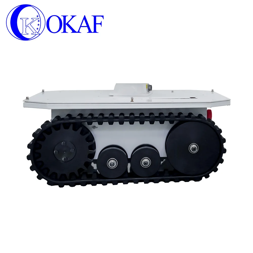 Multifunctional RC rubber track robot crawler platform undercarriage smart robot tank chassis for firefighting