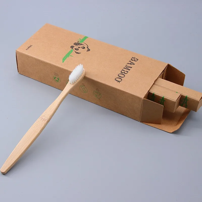 Cheap Custom Wave Bamboo Toothbrush Soft Bristles Biodegradable Natural Travel Bamboo Toothbrush