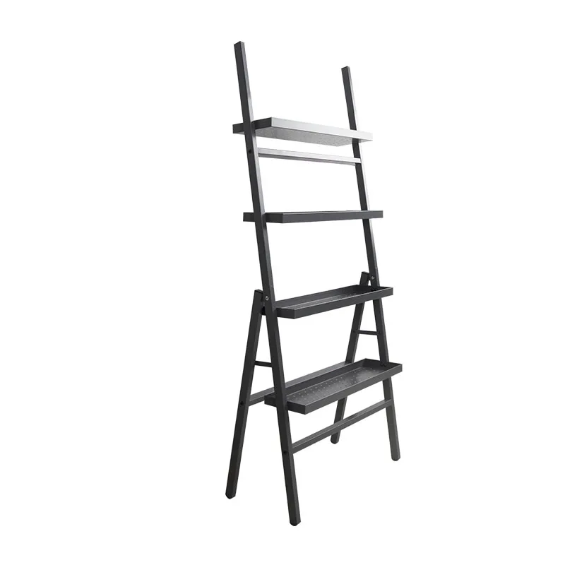 
New Black Garden Decor 4 layer Flower Rack Wrought Iron Metal Outdoor Indoor Pot Plant Stand Shelf 