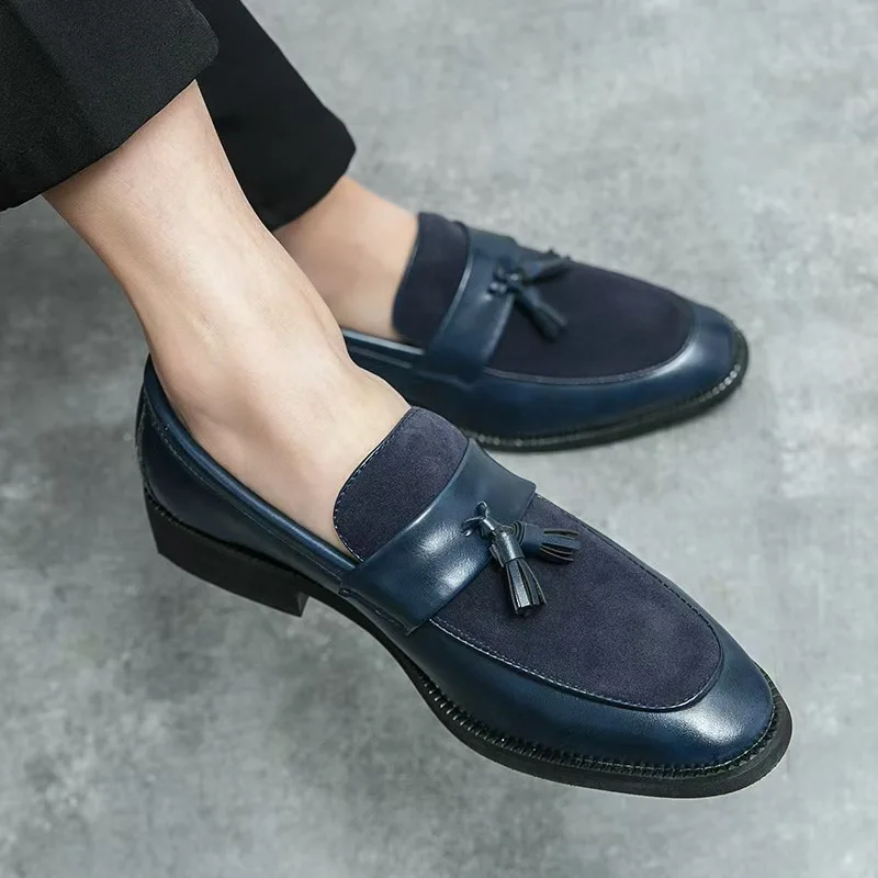 Custom Fashion Suede Tassels PU Leather Zapatos De Cuero Men Casual Outdoor Walking Shoes Mens Wedding Party Office Dress Shoes