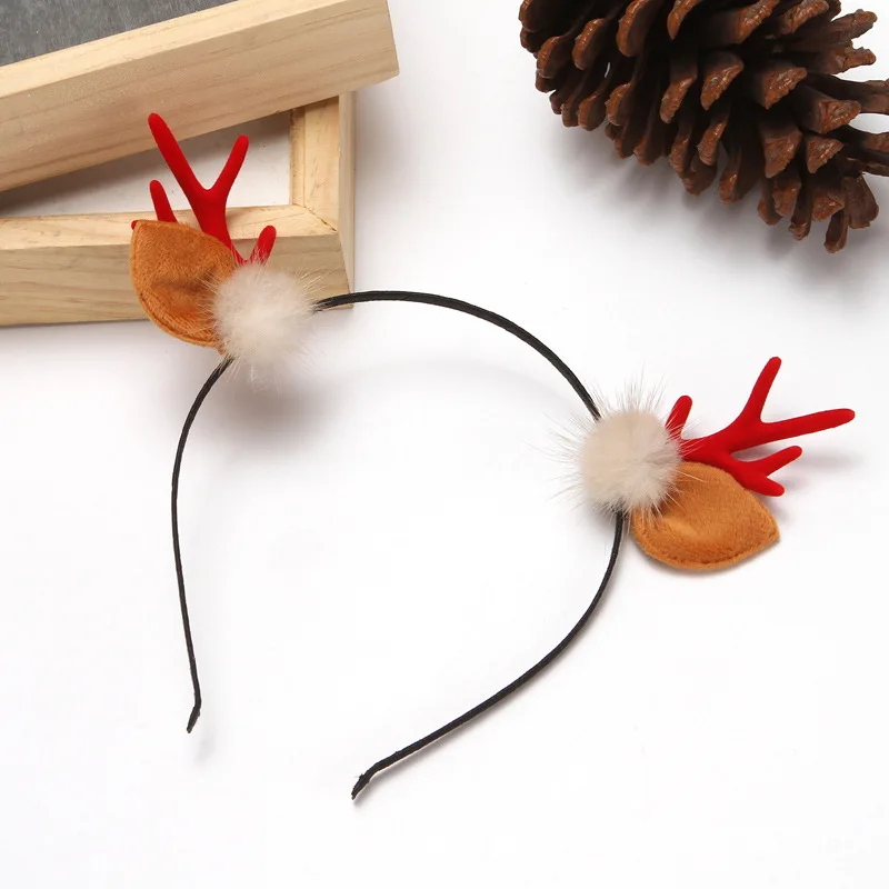 Deer Antler Headband Reindeer Fawn Horn Hair Accessories for Christmas