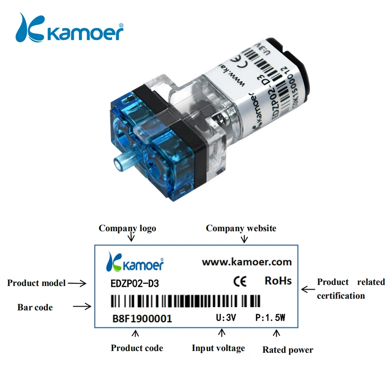  Kamoer EDZP02 малошумный 3В Мини Миниатюрный Сфигмоманометр вакуумный мембранный воздушный