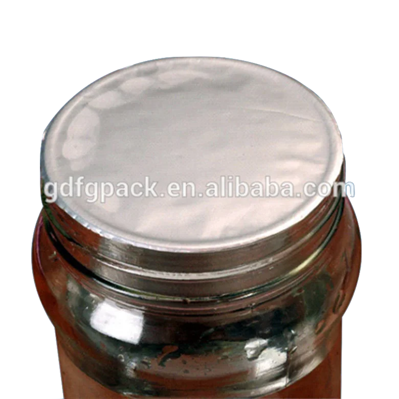 Good quality leak proof induction bottle cap aluminum foil paper backing seal liner/wad for sealing to chocolate paste glass jar