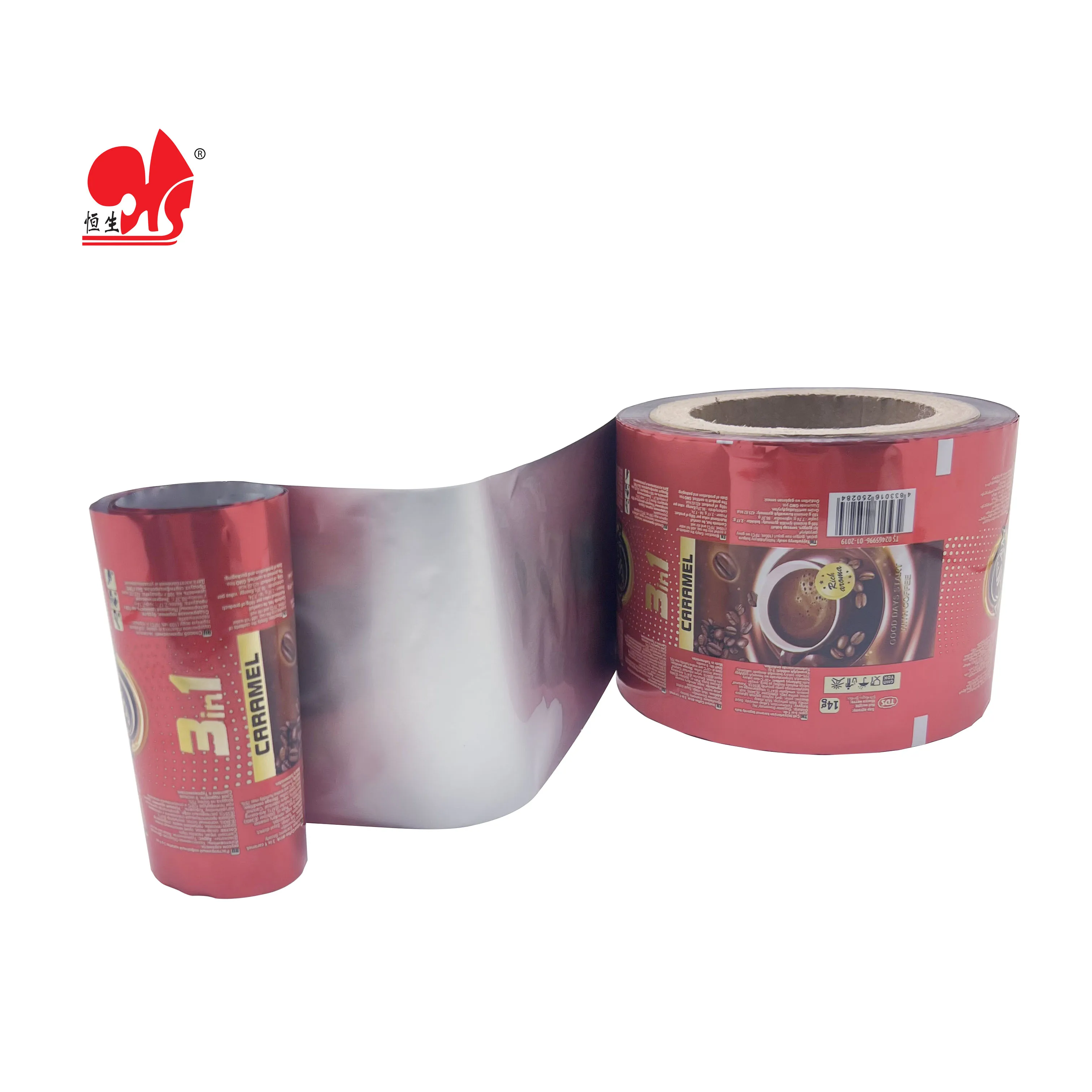 Cheap Printed aluminum foil metalized PET BOPP MOPP plastic laminated film roll Custom printing food safe for coffee packaging