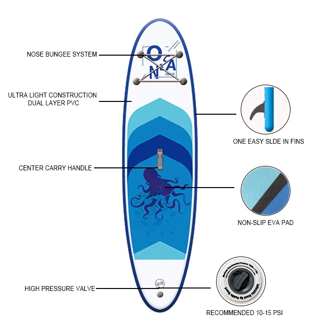 hot sale surfing board inflatable stand up boards soft top SUP paddle boards