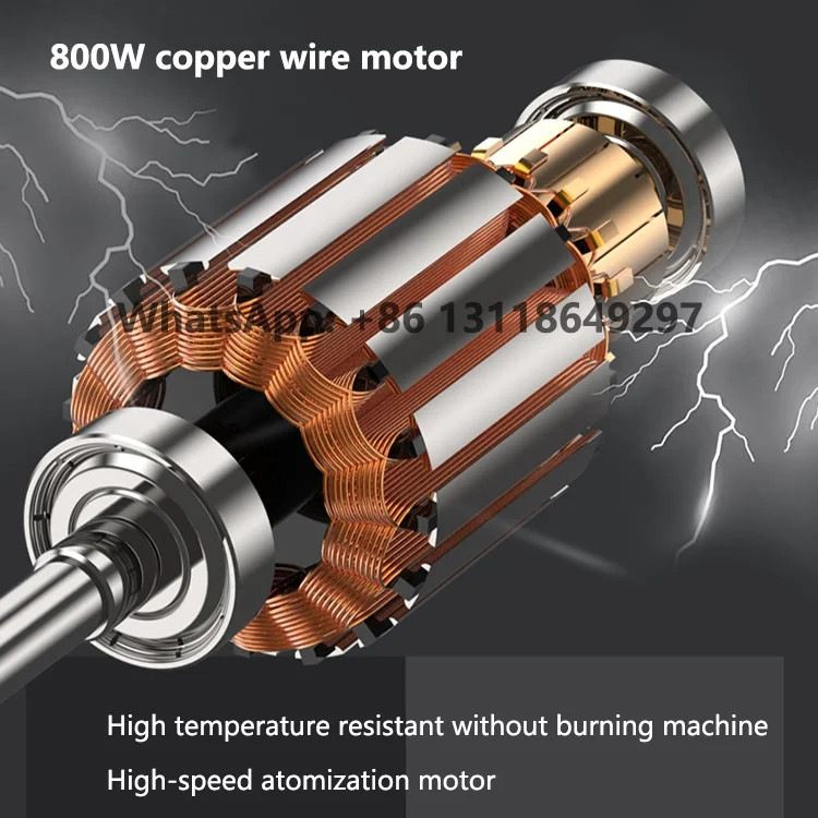 800w High Power 2 Copper Nozzle 1.3mm Efficient Spraying Home Decoration Removable High-pressure Electric Spray Gun For Painting