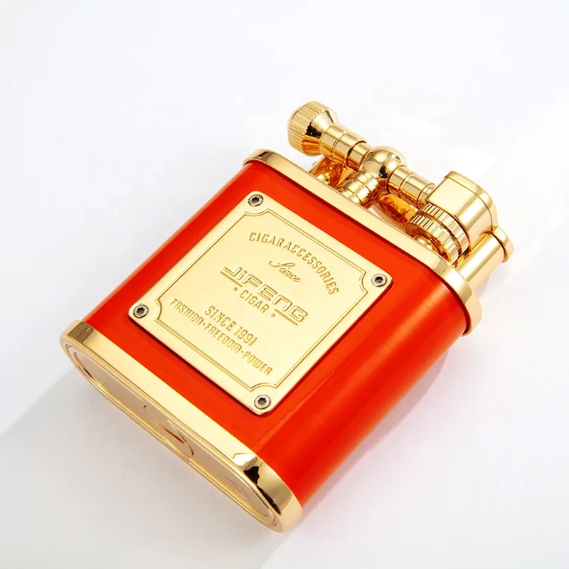 JIFENG JF-110 French elegant style beautiful color big size table torch lighter for cigar shop and business gift cigar lover