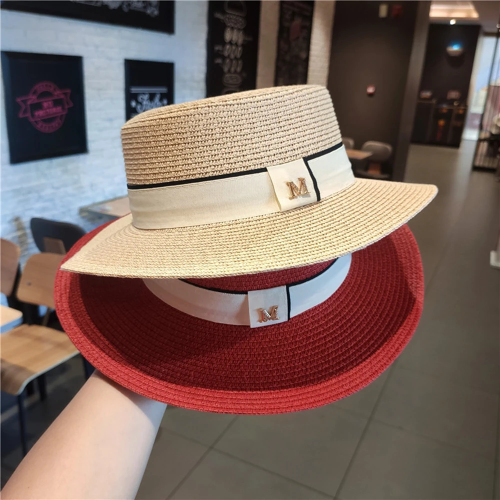 Summer Luxury Panama Hats Wholesale Wide Brim Paper Straw Beach Sun Hat Travel Outdoor Bucket Panama Grass Straw Hat