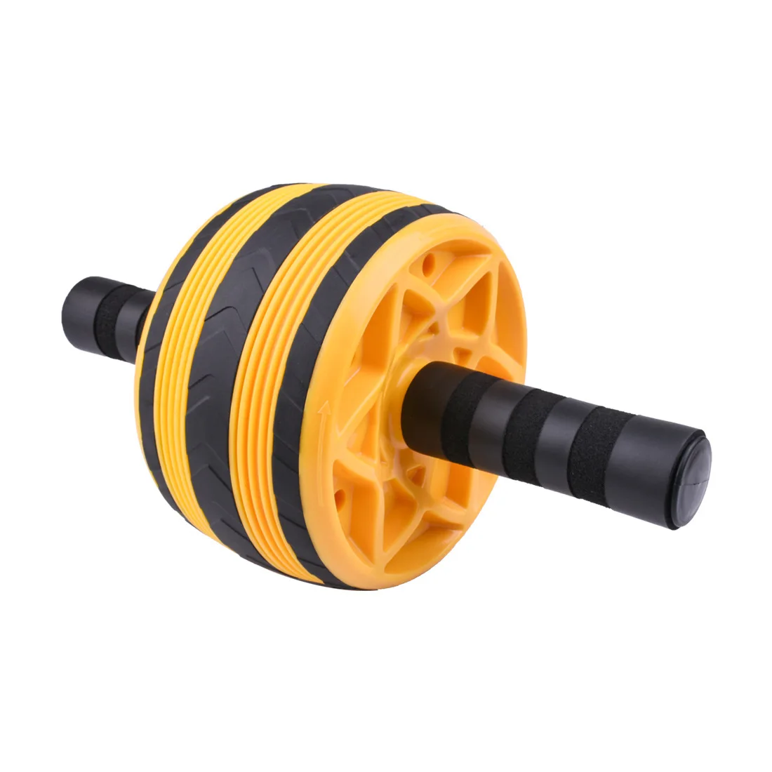 Double wheel men women abdominal trainer wheel foam grips Wheel Rollers for indoor gym