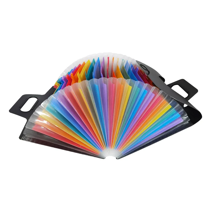 Новый стиль портативный A4 расширяемый крышка Accordian файл, записная книжка, разные цвета, размеры 24 кармана расширение файловая папка с ручкой