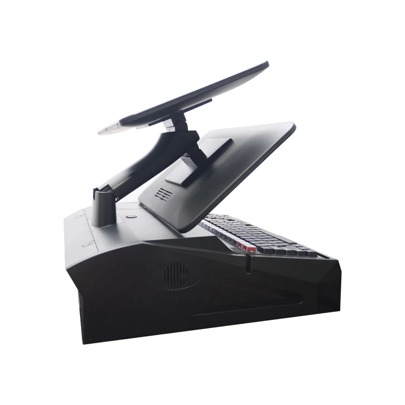 2024 Hot Selling 15.6 inch Pos System Dual Touch Screen Android Desktop All in One Cash Register Machine Epos Terminal