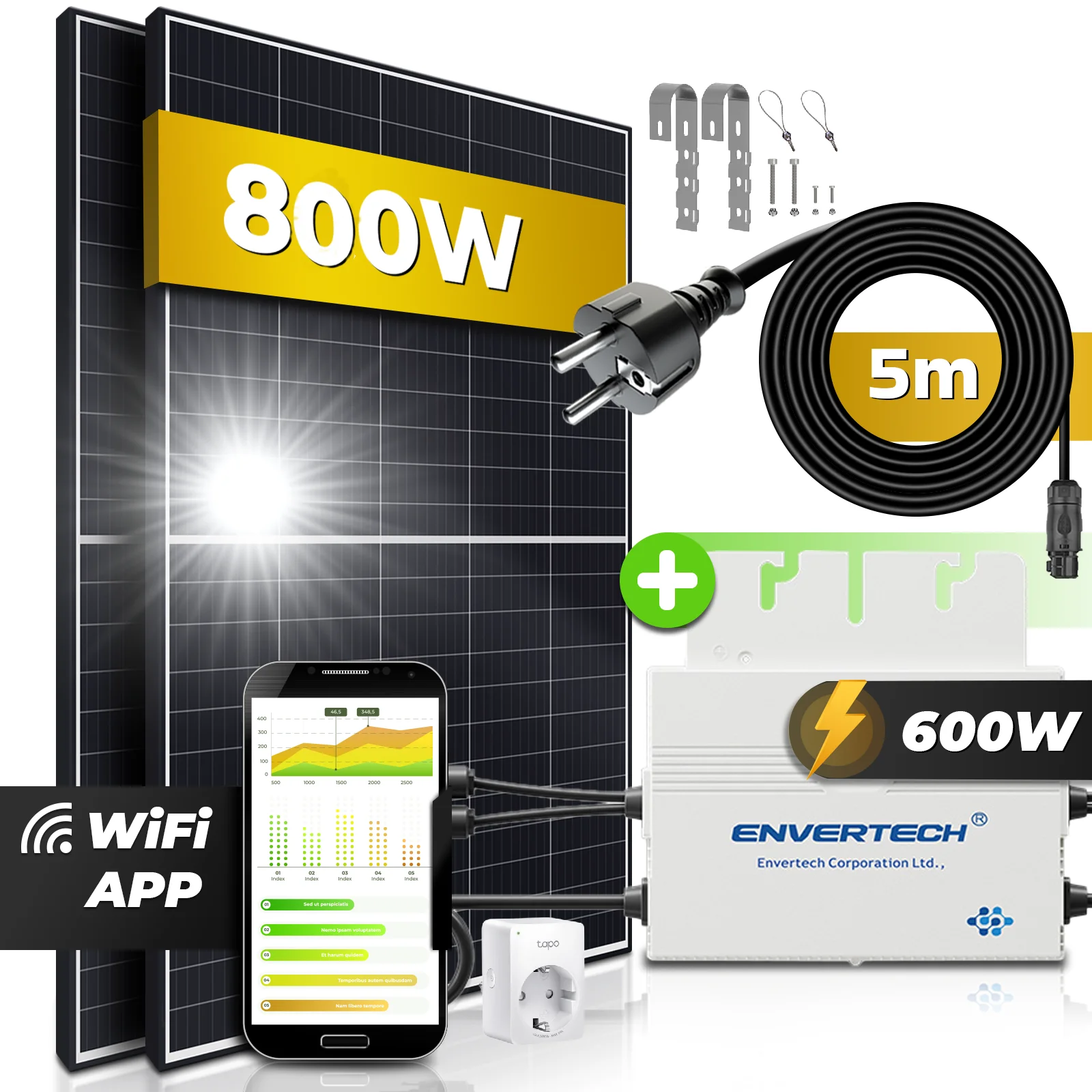 Seetek EU Warehouse MPPT Solar Panel Kit Complete System Inverter Solar Generator Smart Home Residential solar system