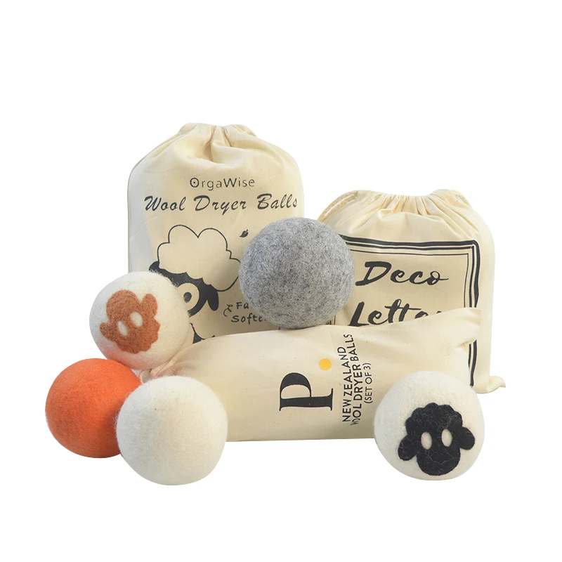 Baby Safe Unscented 6 Pack 100% New Zealand Chemical Free Fabric Softener Reduce Wrinkles Wool Dryer Balls