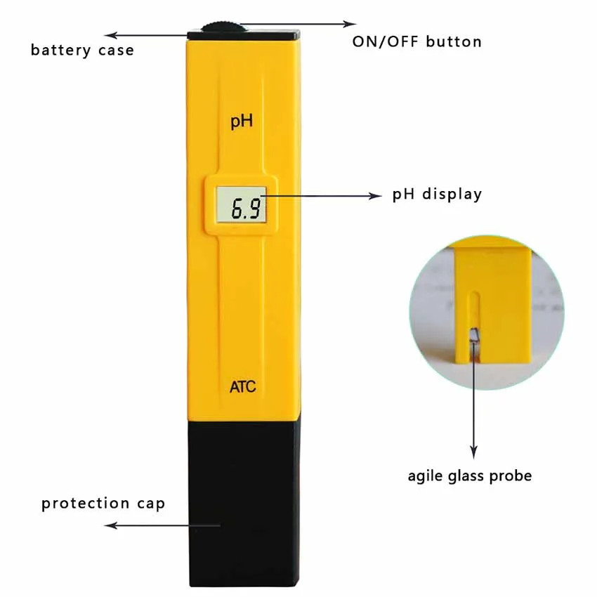 Прямая цена от производителя, тестер воды PH цифровой измеритель PH портативный тип