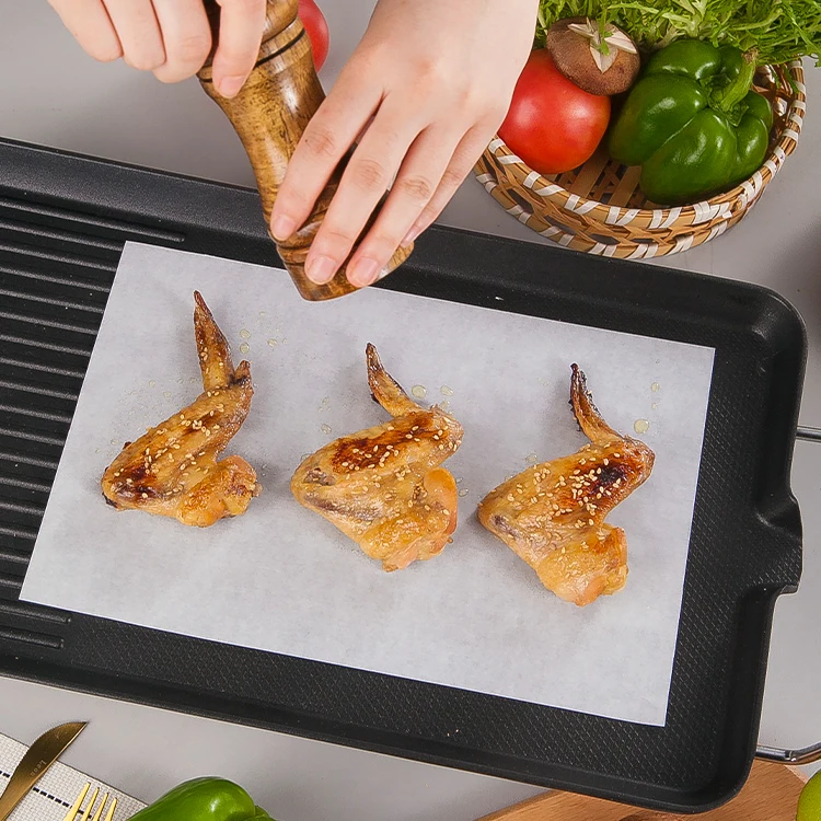 38 39 40 Gsm Food Grade Silicone Coated Parchment Paper Sheet Food Baking