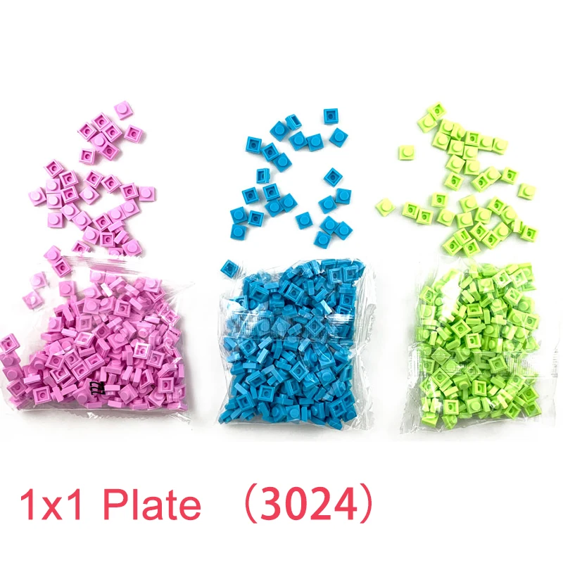 DIY Building Blocks Sets Bricks  1x1 pixel bags ABS Plastic Classic 300pcs Educational Construction Toy No.3024A