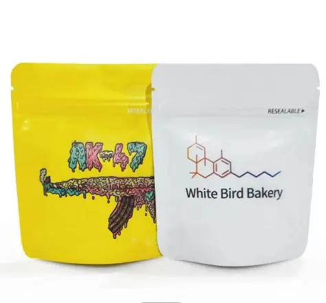 Ready to ship holographic customized childproof 7 gram 1 pound gallon matte black mylar bags 5x7 with clear window