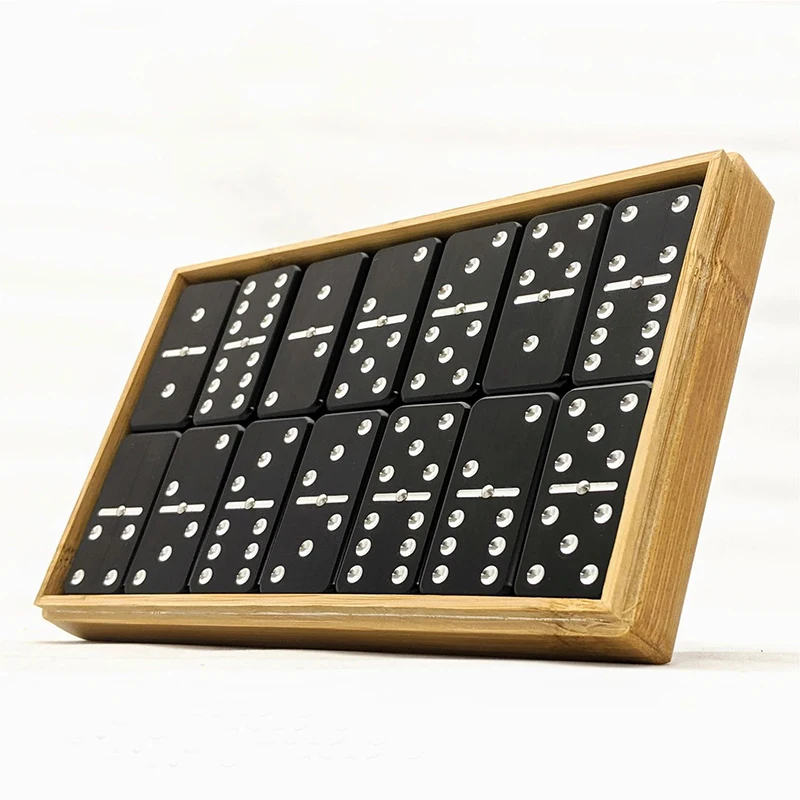 Custom manufacture high quality aluminum metal Double-Six Spinner Domino Tabletop