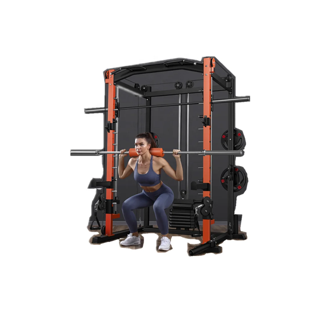 New Home Smith Body Building Cable Crossover Multifunctional Power Cage Weight Lifting Training Gym Squat Rack Machine