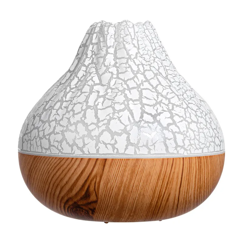 Wholesale 300ML aromatherapy oil diffuser wood grain volcano vaporizer mini usb air humidifier diffuser for household baby room