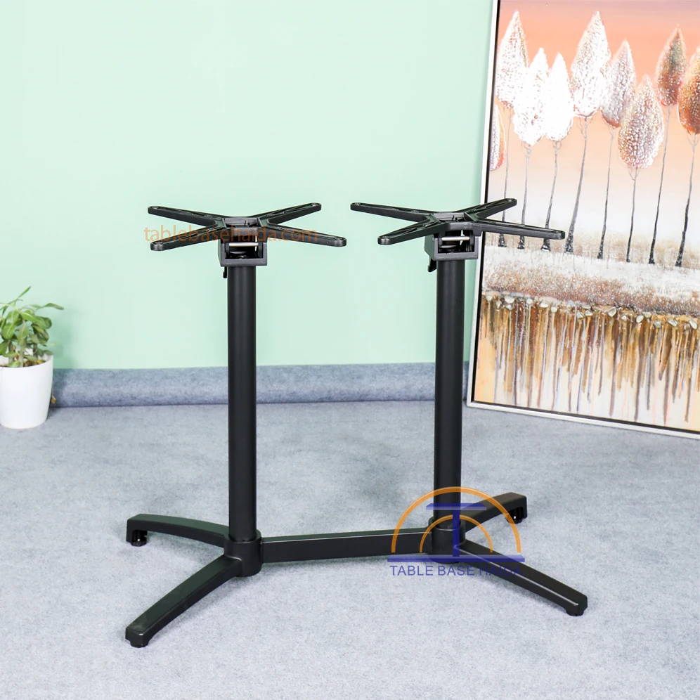 Fashion design cast aluminum industrial crank adjustable height table base