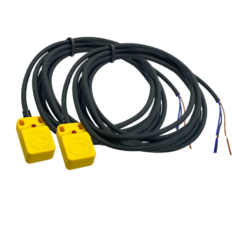 Square PBT Inductive Sensor Switch 10-30V Distance Proximity Switch 3 Wires  NPN PNP  Metal Detection for Automated Warehousing