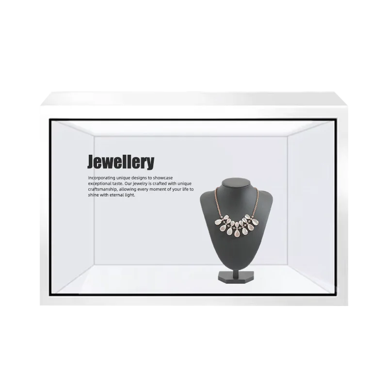 Indoor 75 86 98 Inch 4k 3d Hologram Display Box With Touch Screen Transparent Lcd Panel Display For Shopping Mall
