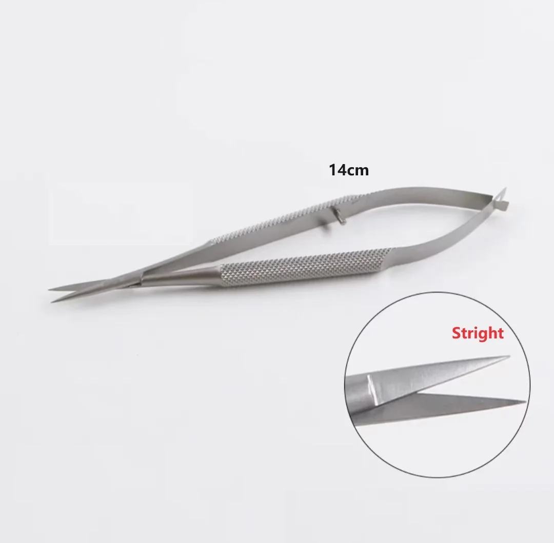 14cm Stainless Steel Conjunctival scissors castroviejo corneal scissors