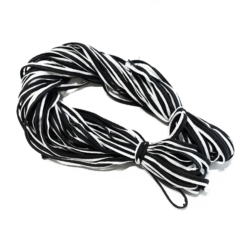 Rainbow Glow in The Dark Knitted Reflective Fabric Strip Piping Tape for clothing