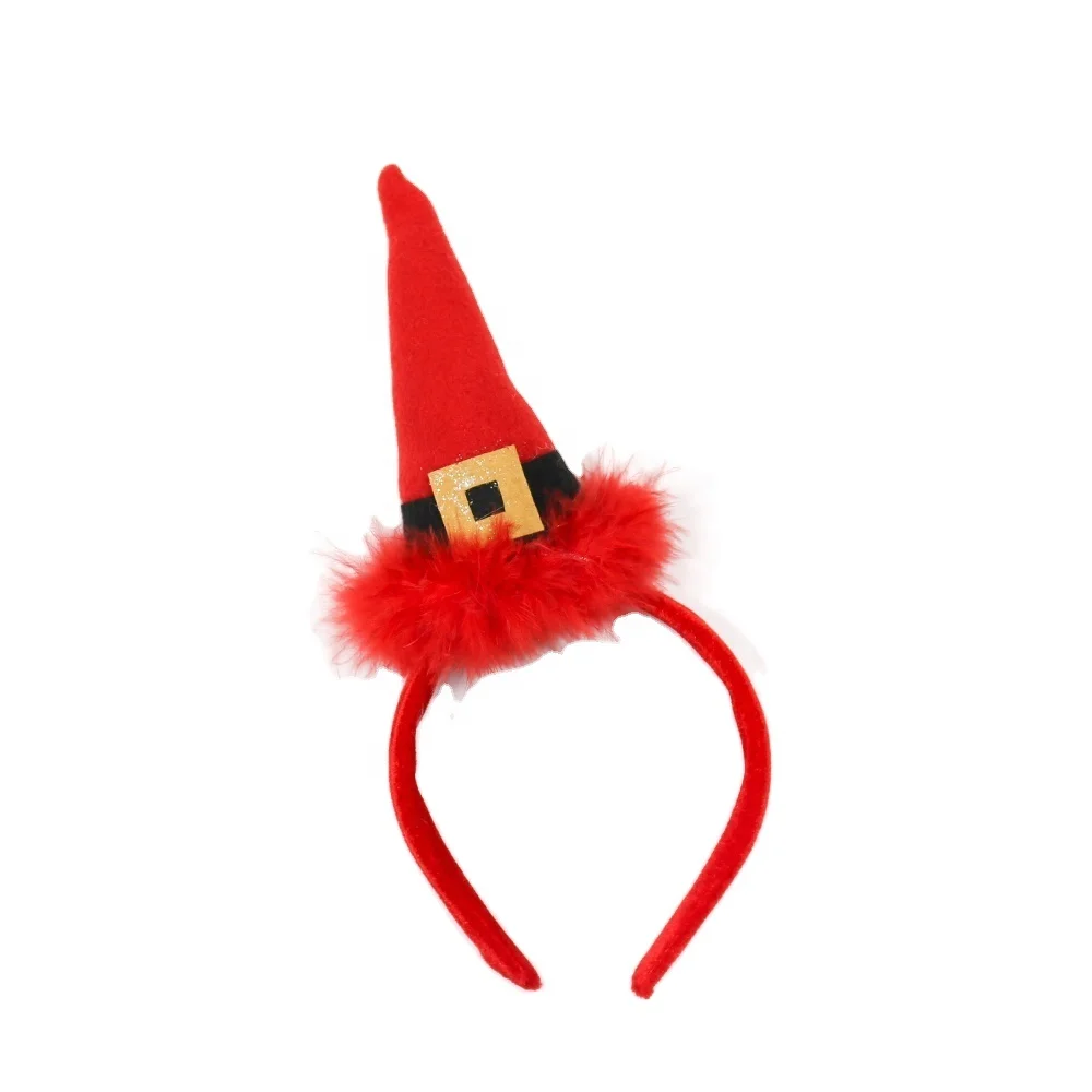 Plastic red hat hairband christmas party supplies