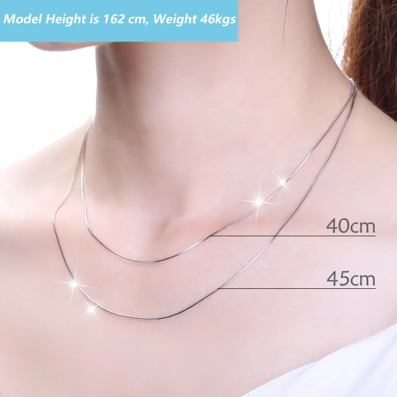 
Super High Quality 18K Real Gold Plated S925 Sterling Silver Dainty Sweater Collarbone Naked Chain Necklace for Women 