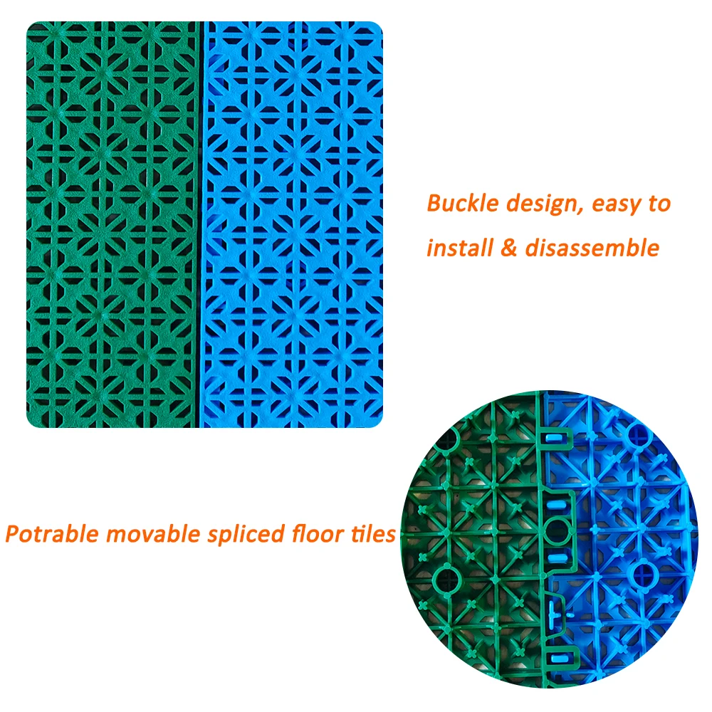 Portable Anti-Slip Modular Plastic Flooring Basketball Sport Courts with Superior Grip Durable and Easy to Assemble