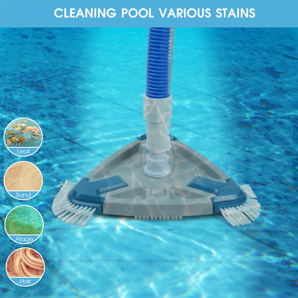 BN Swimming Pool Supplier Flexible Triangular Vacuum Cleaner Brush Head for above ground pool