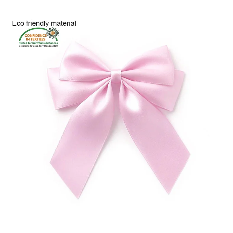 Pre-made Self adhesive Decoration Perfume bottle Pretie Ribbon tie Craft Satin Gift Ribbon Bow for gift package