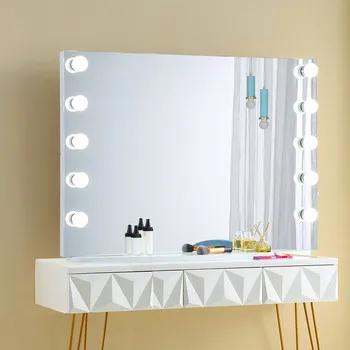 Роскошный Зеркальный туалетный столик Illumir Hollywood с подсветкой, напольные зеркала для туалетного столика