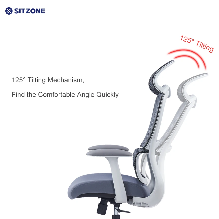Sitzone New Director High Back Ergonomic Breathable Mesh Office Chair Swivel Office Adjustable Work Staff Chair