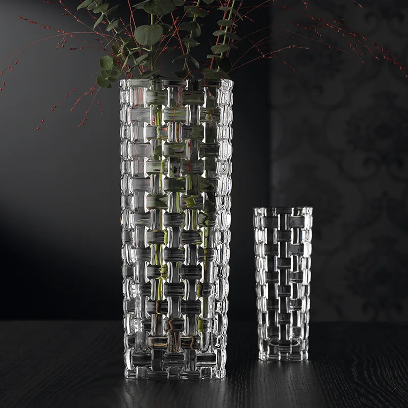 High Quality Modern Furnishing Accessary Sitting Room Household Flower Plant Glass Vase