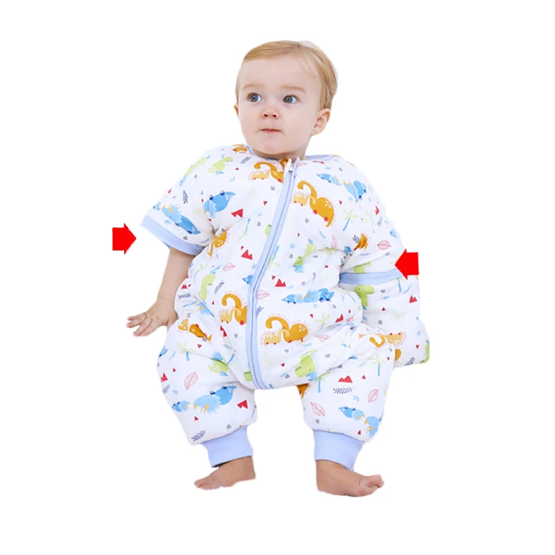 Factory Hot Sale Spring Combed Cotton Baby Sleepsuit Bag Split Leg Sleeping Bag Custom Logo Sleeping Sack