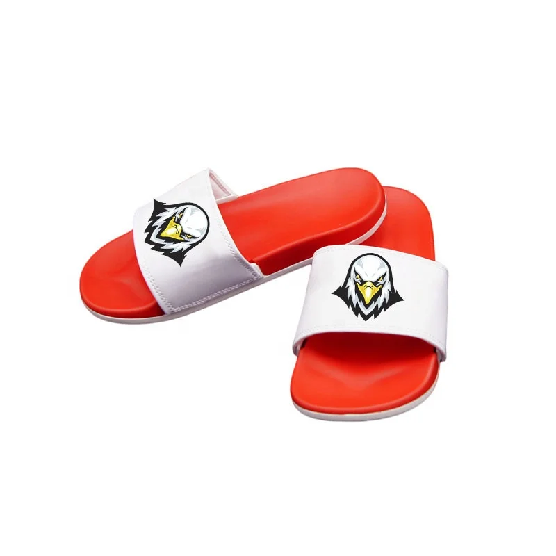 
Factory price top quality men leather slipper custom logo slide sandal, memory foam soft PU slides with logo 