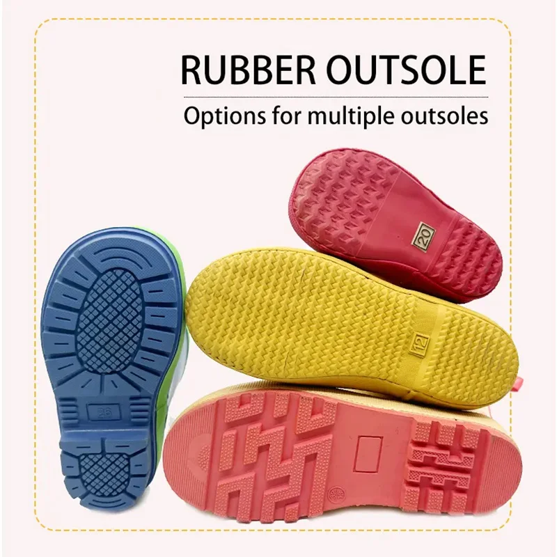 Customized LOGO Print Wellies Toddler Cute Rubber Rain Boots Kids Gumboots for Children Galoshes Wholesale Children GumBoots