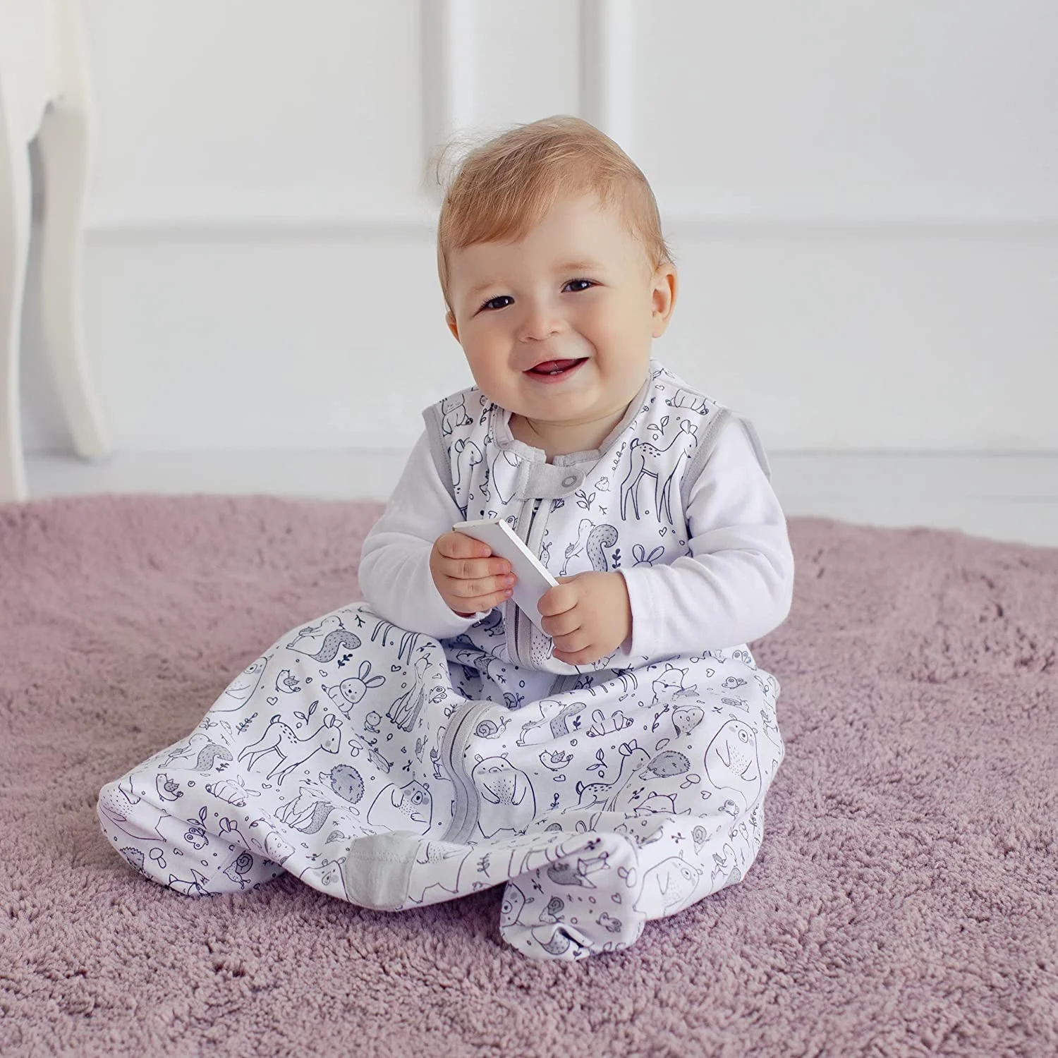 Hot Baby Wearable Blanket Without sleeves High Quality Organic Cotton Sleep Bag with 2-Way Zipper 0.5 TOG Sleeping Sack