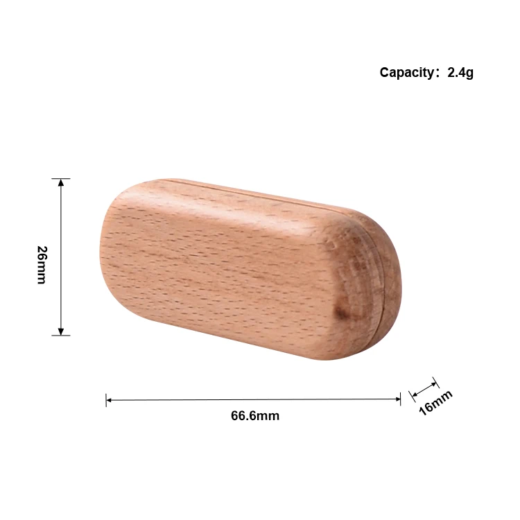 Empty  Bamboo Box Powder Compact Multi-color Eyeshadow Case Container Blush Box