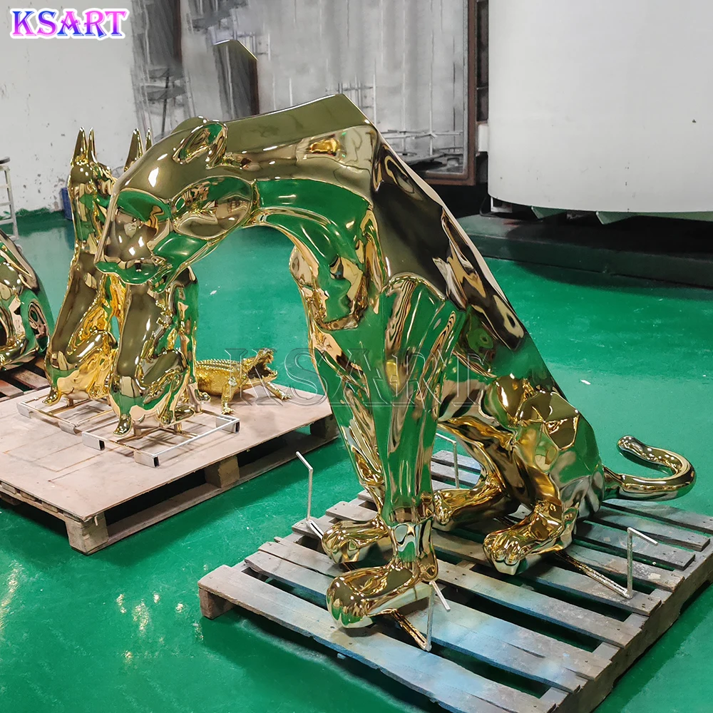 Tiger head ornaments props Museum exhibition custom tiger head sculpture glass fiber decoration resin crafts